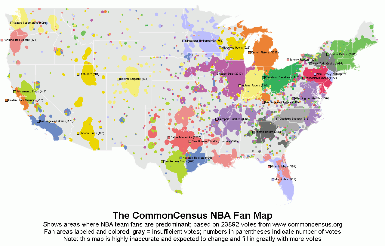 Map of America's Favorite College Football Teams using social media data :  r/CFB